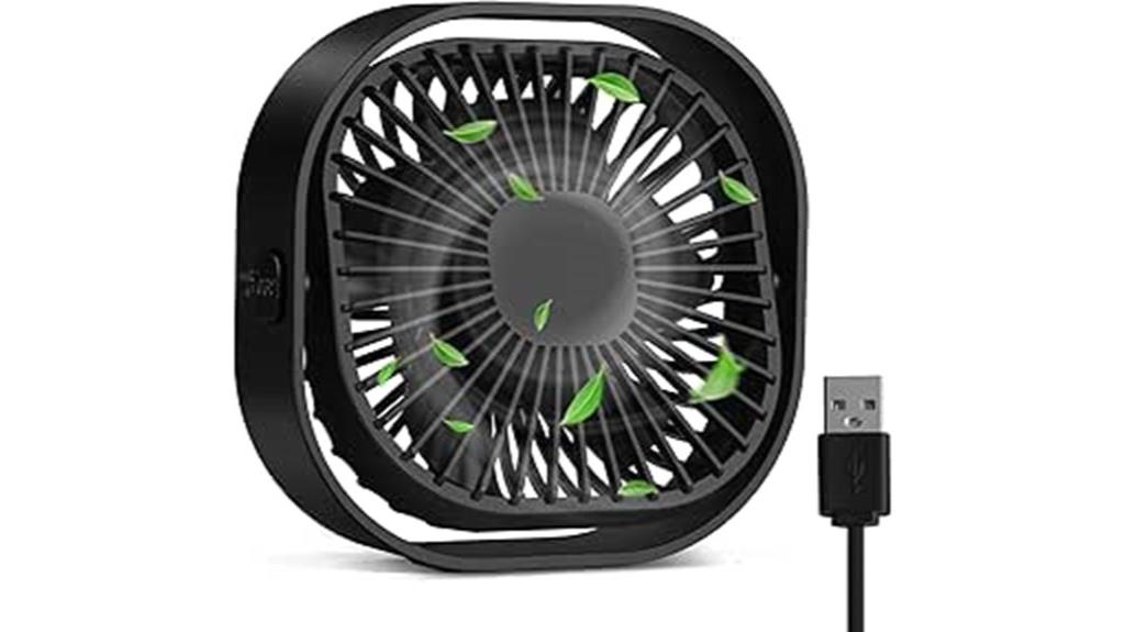portable 3 speed rotatable fan