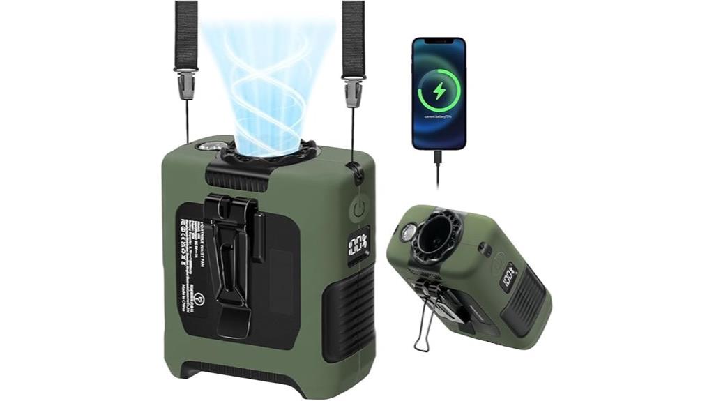 portable 5 speed fan