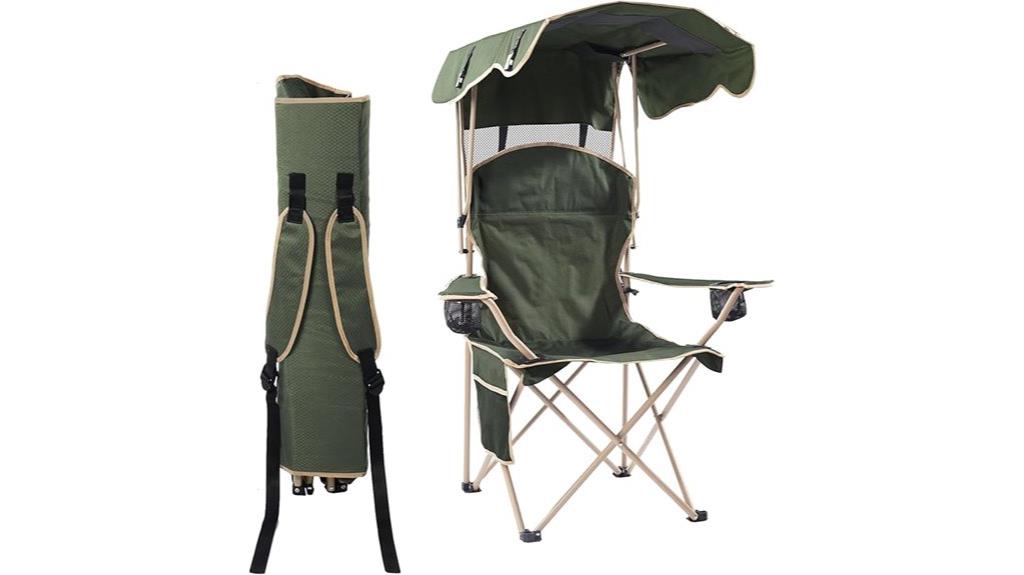 portable camping chair with canopy
