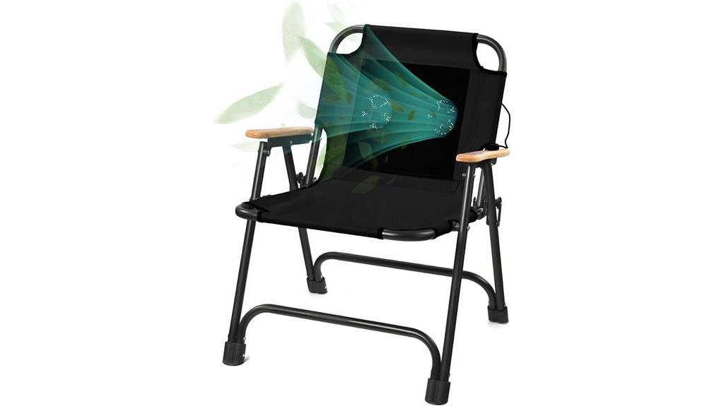 portable camping chair with fan