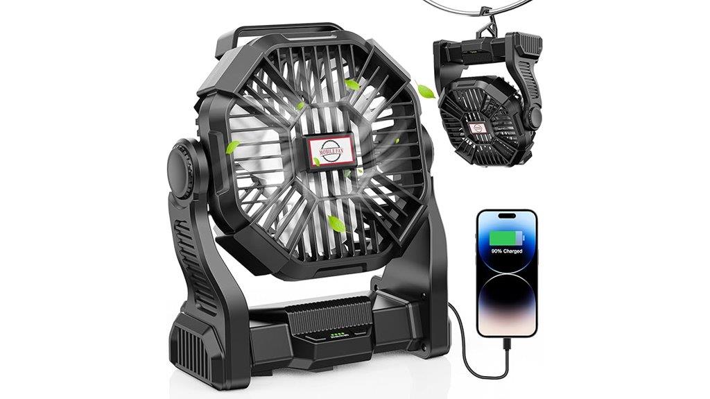 portable camping fan lantern