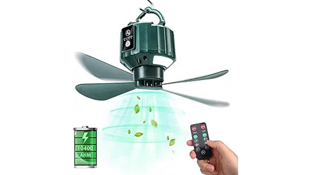 portable ceiling fan with remote
