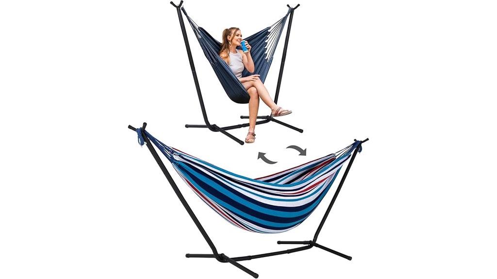portable double hammock stand