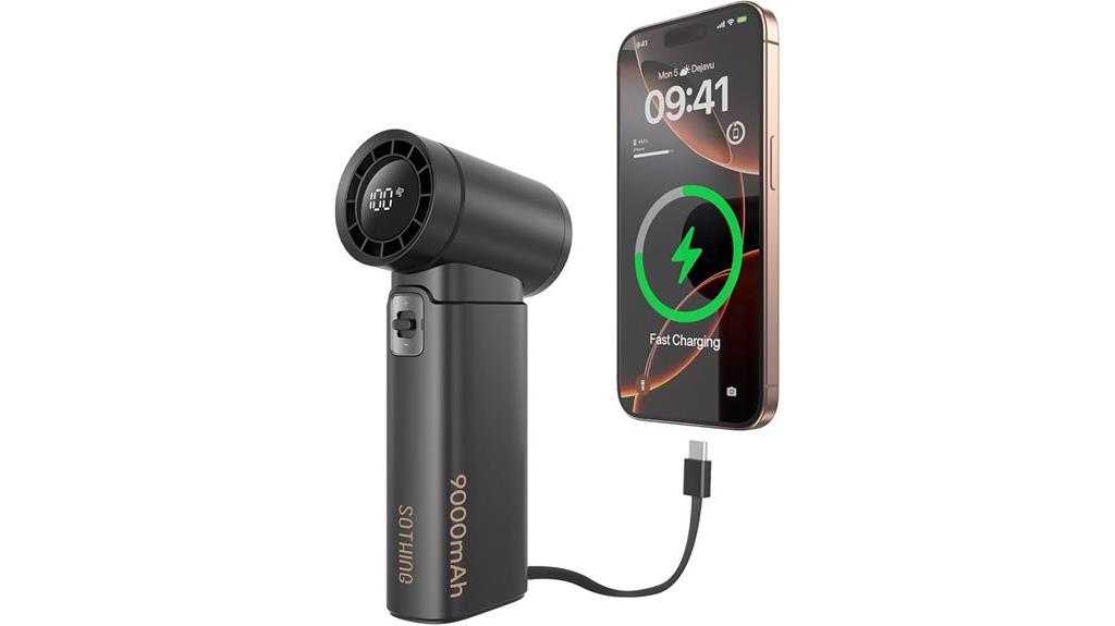 portable fan with charging