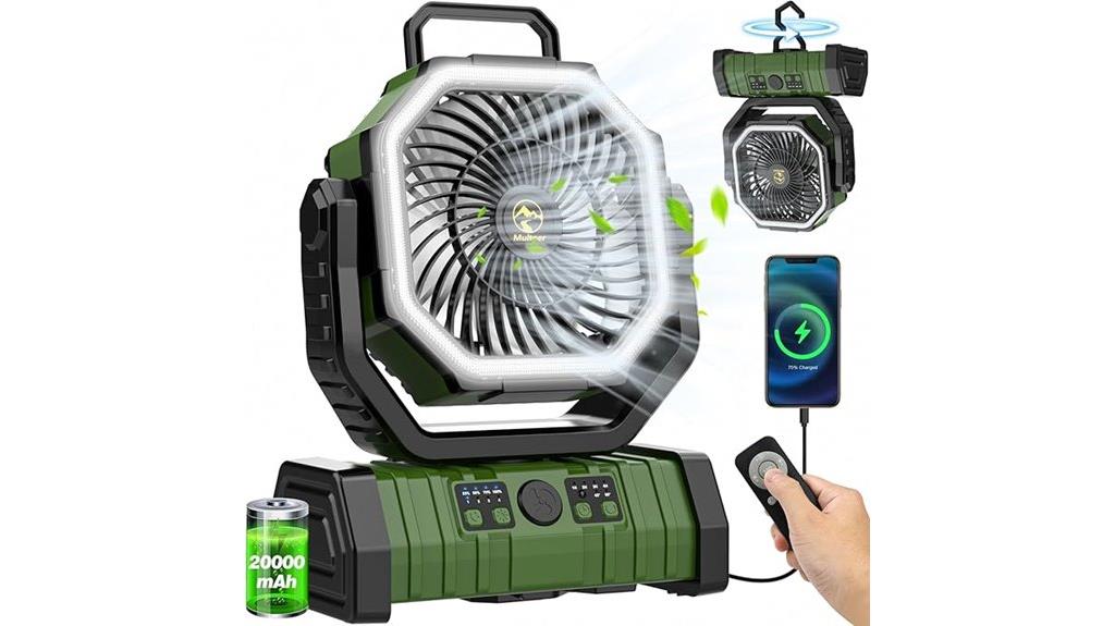 portable fan with lantern