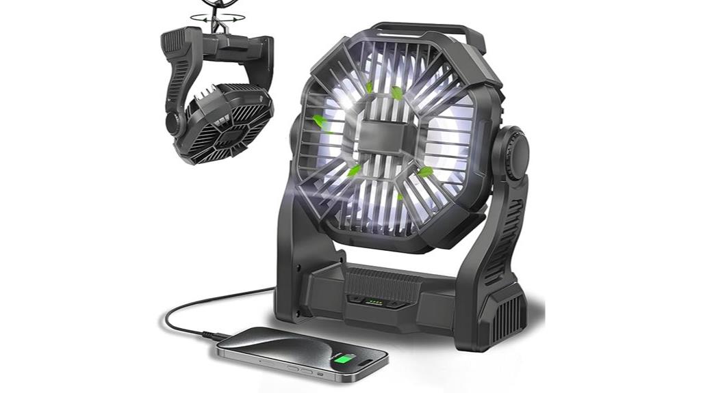 portable fan with lantern