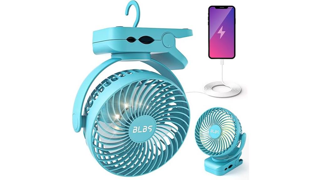 portable fan with led