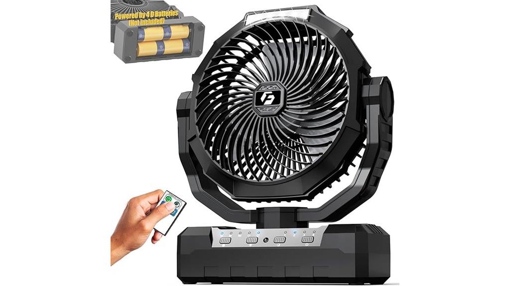 portable fan with remote
