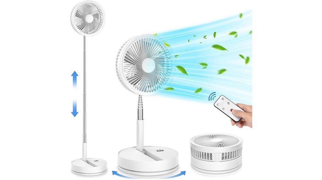portable foldable rechargeable fan