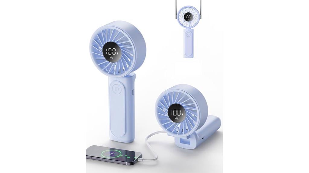 portable lcd mini fan