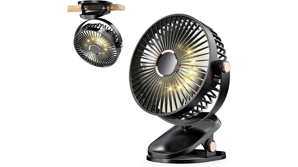portable led clip fan
