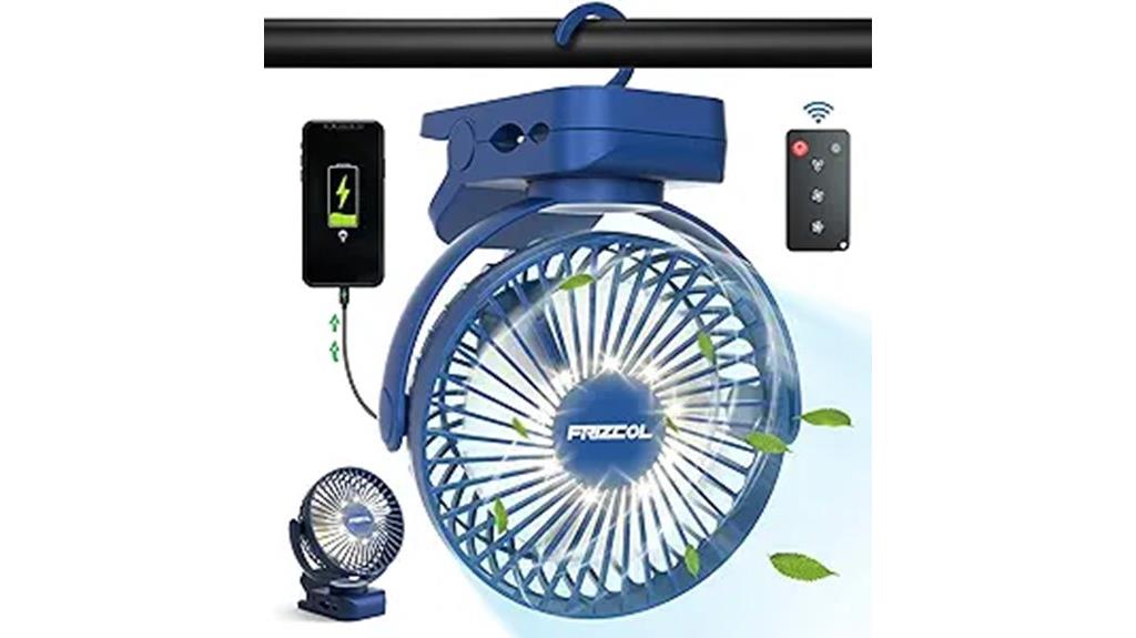 portable led desk fan