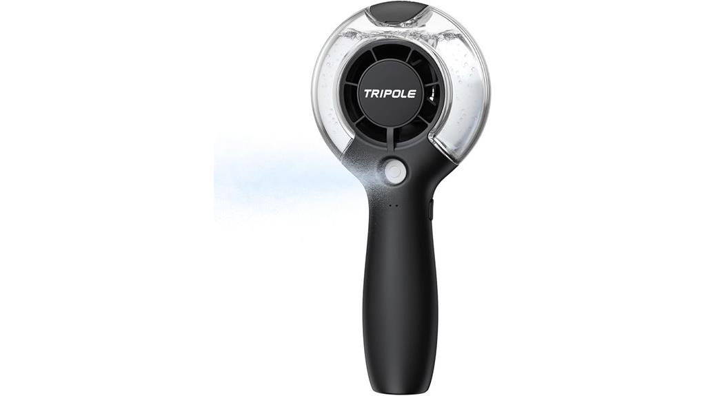portable misting fan with rechargeable battery
