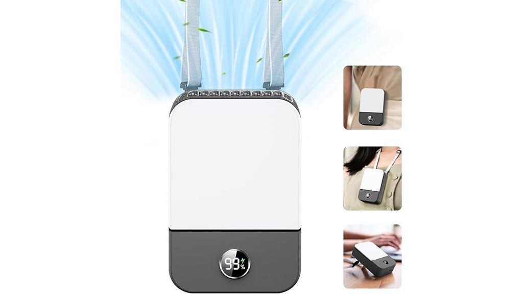 portable neck fan with clip