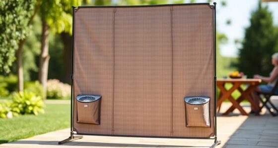 portable privacy screens with fans