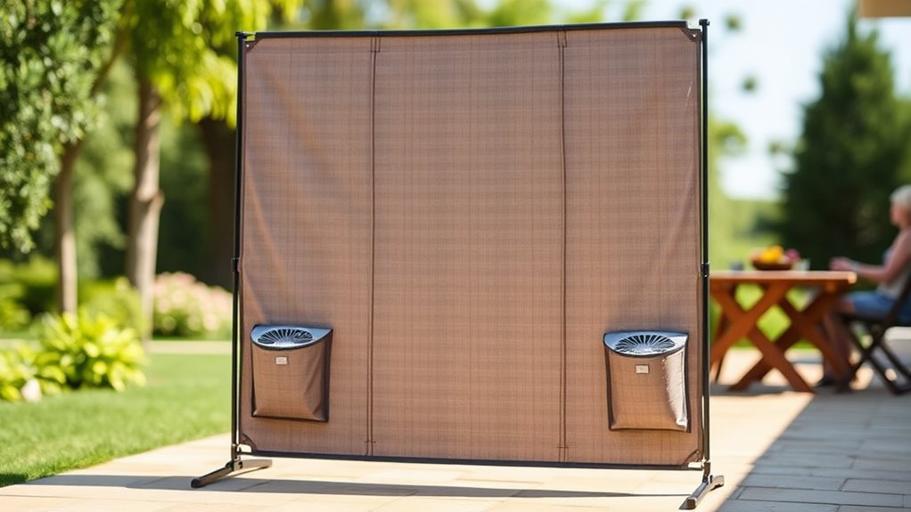 portable privacy screens with fans