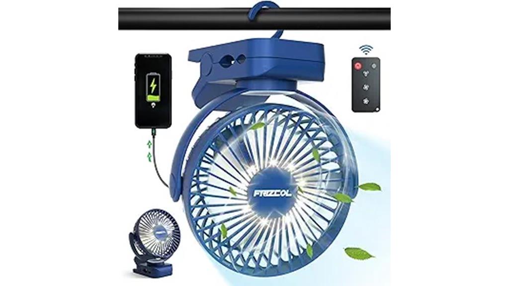 portable rechargeable clip fan