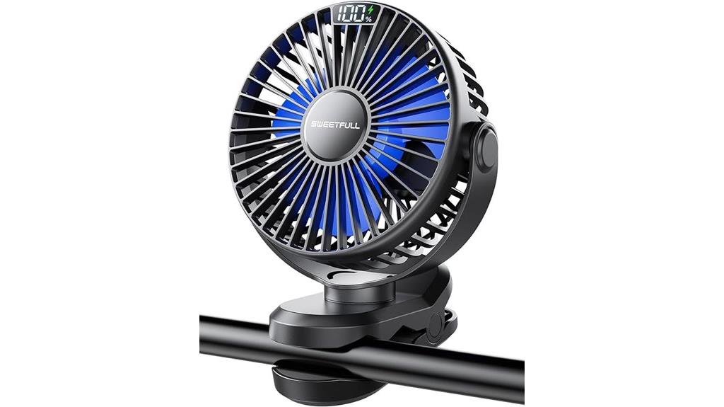 portable rechargeable clip on fan