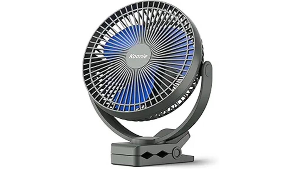 portable rechargeable clip on fan