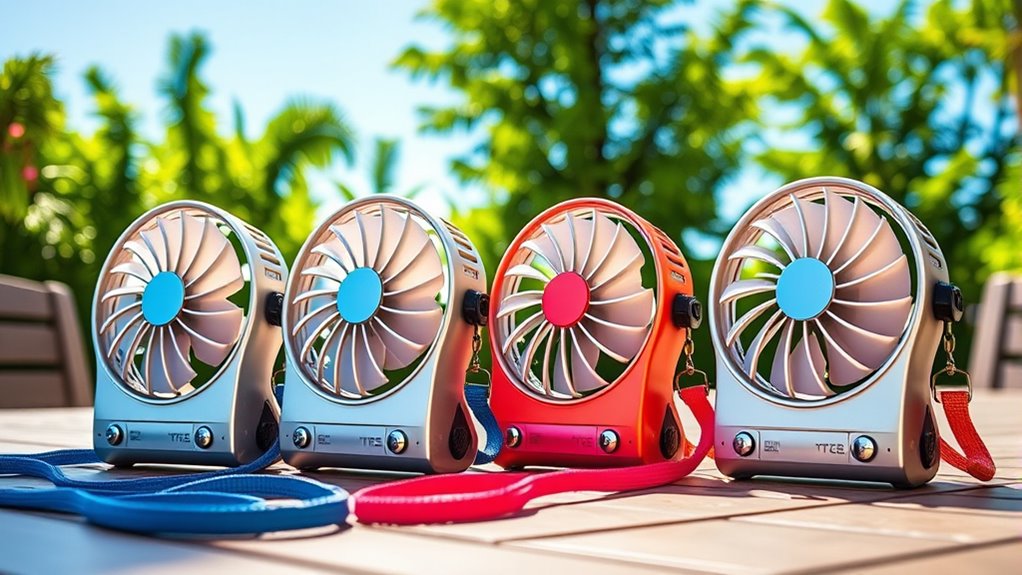 portable rechargeable fan options