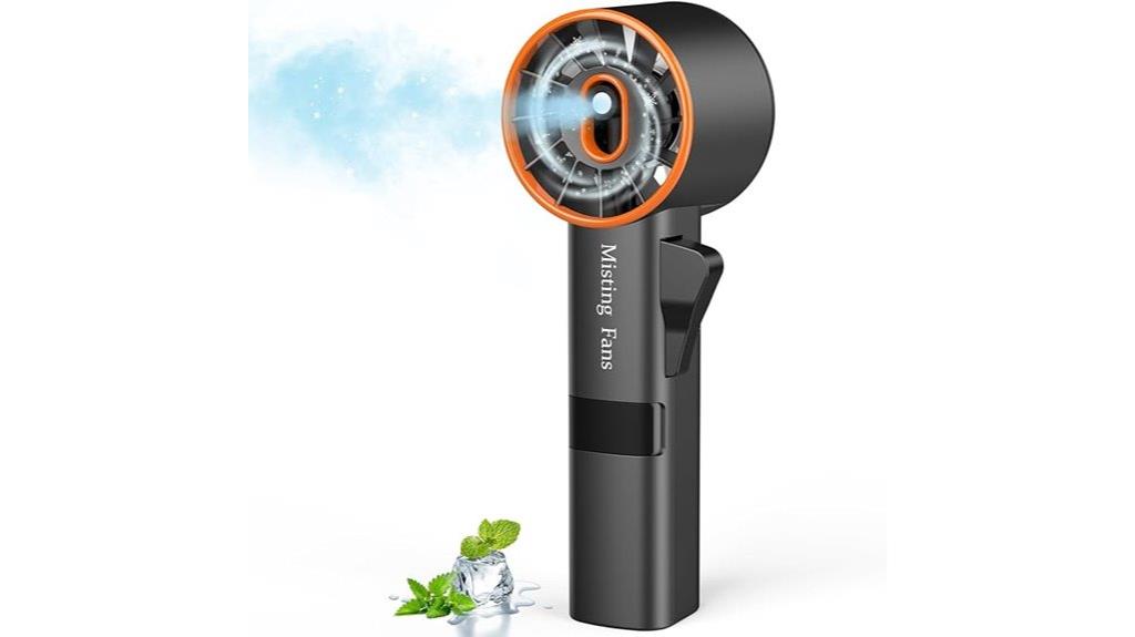 portable rechargeable misting fan