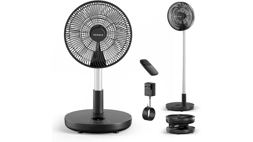 portable rechargeable standing fan