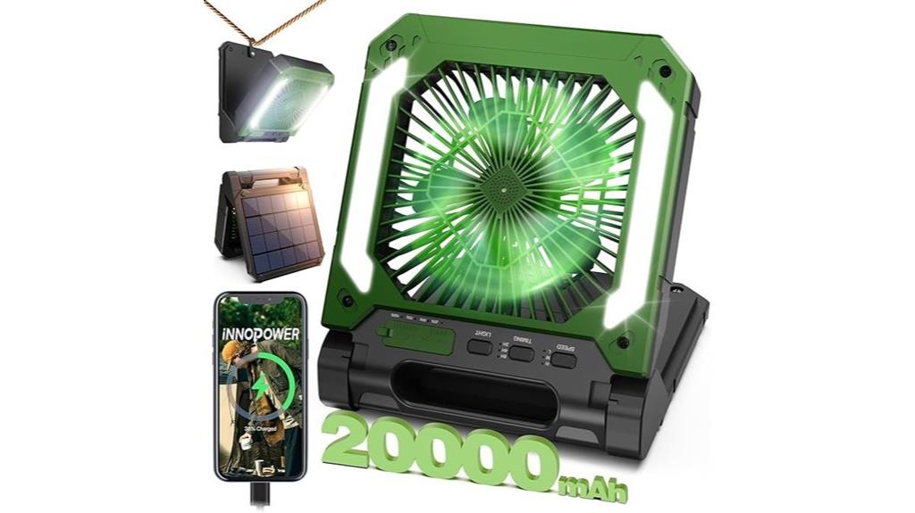 portable solar fan