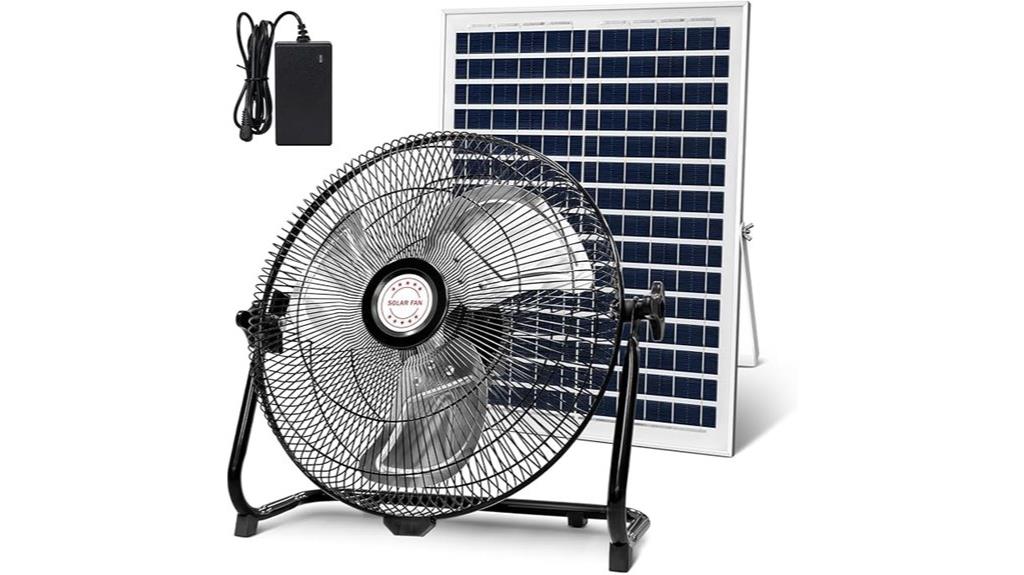 portable solar floor fan