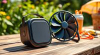 portable speaker fan combos
