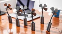 portable usb fan rotation