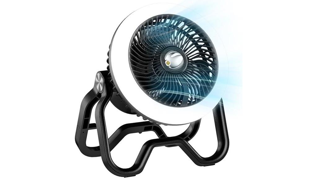 rechargeable camping fan with lantern
