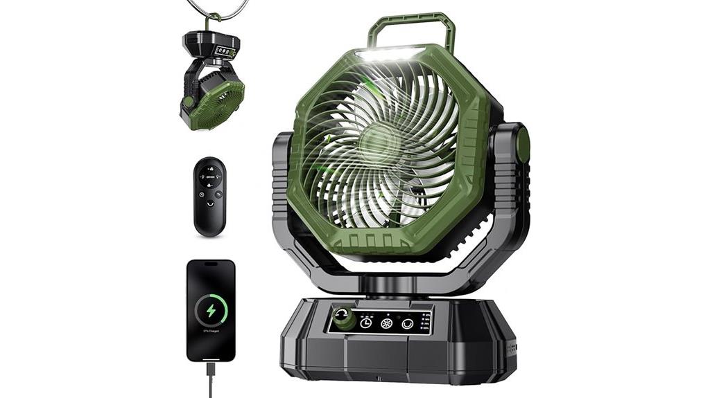 rechargeable camping fan with remote