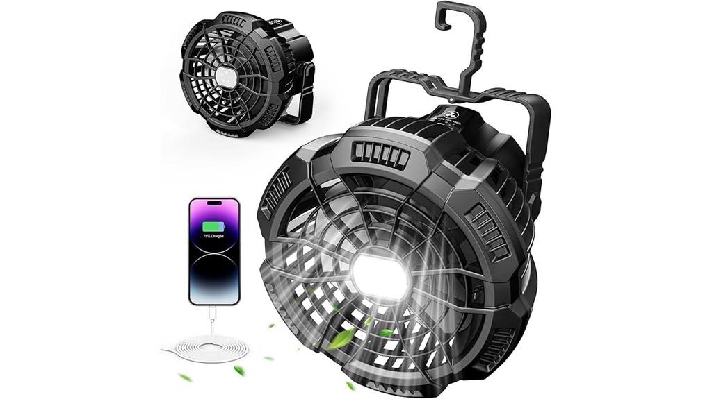 rechargeable portable camping fan