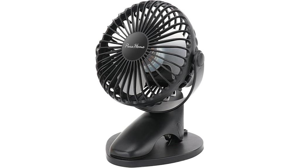 rechargeable portable clip fan