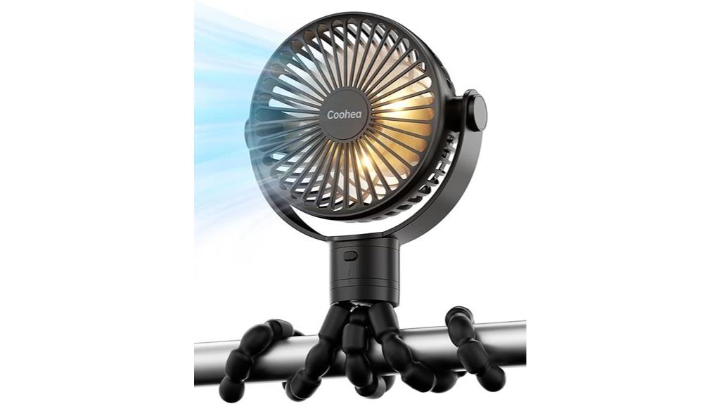 rechargeable stroller clip fan