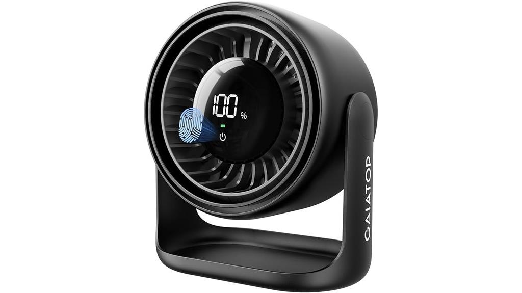rechargeable touch control desk fan