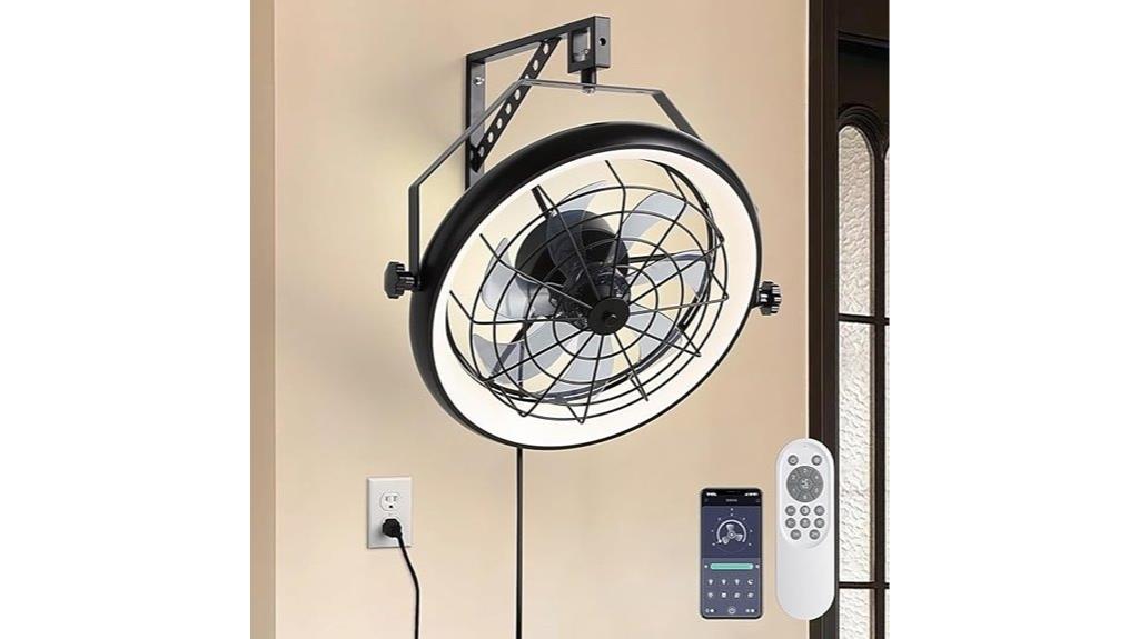 remote controlled wall fan