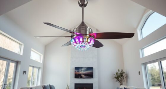 remote led chandelier fans