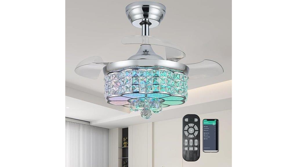 rgb ceiling fan with remote