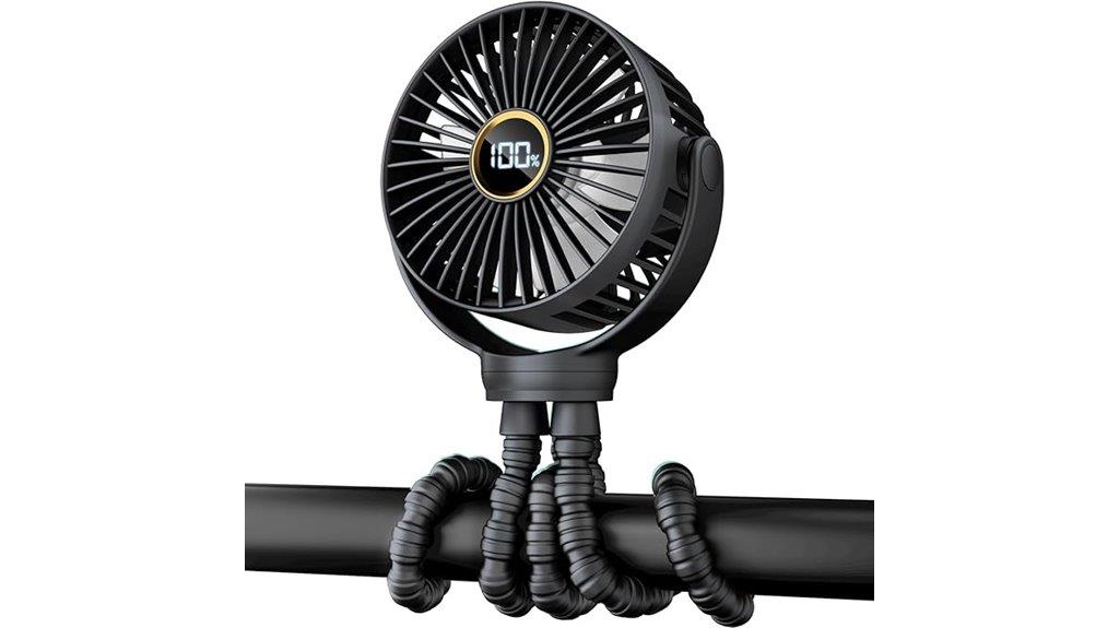 rotatable portable fan with three speeds
