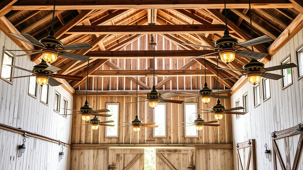 rustic farmhouse barn fans