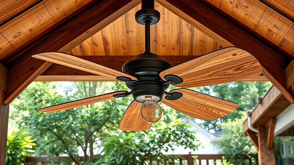 rustic wooden gazebo fans