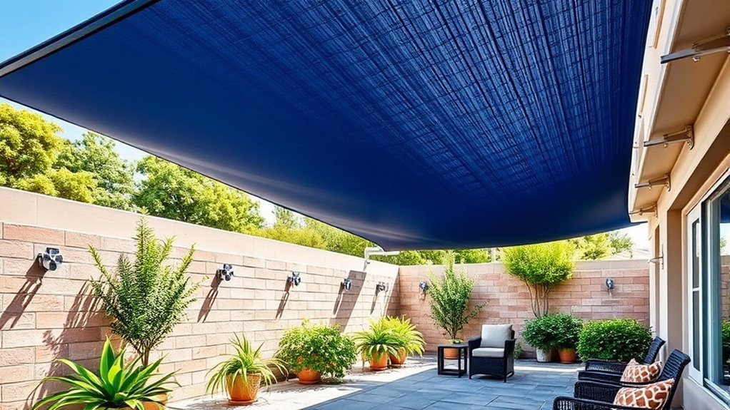 shade sail with fan compatibility
