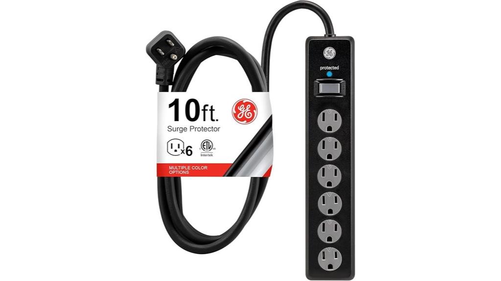 six outlet surge protector