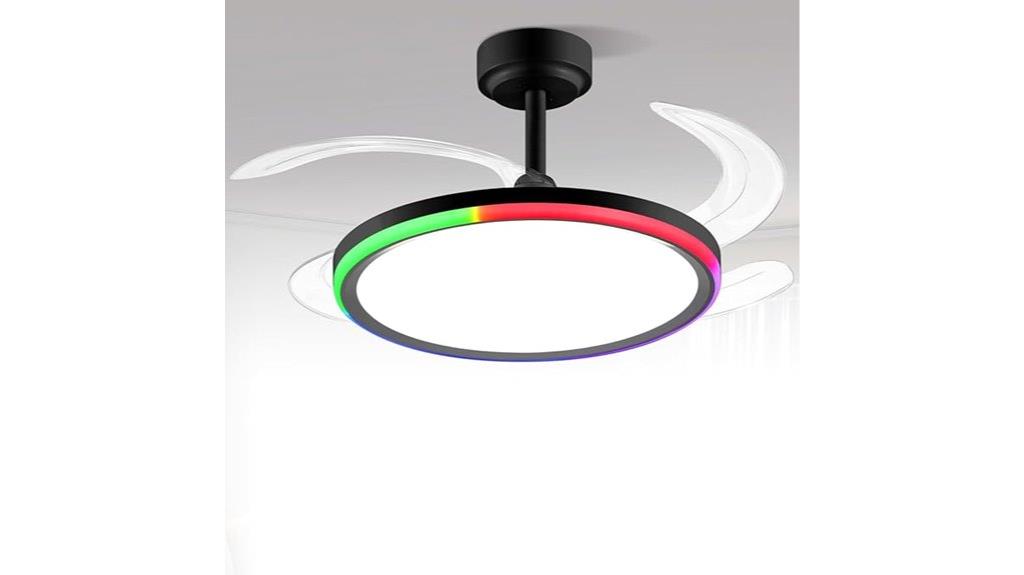 slim ceiling fan with remote