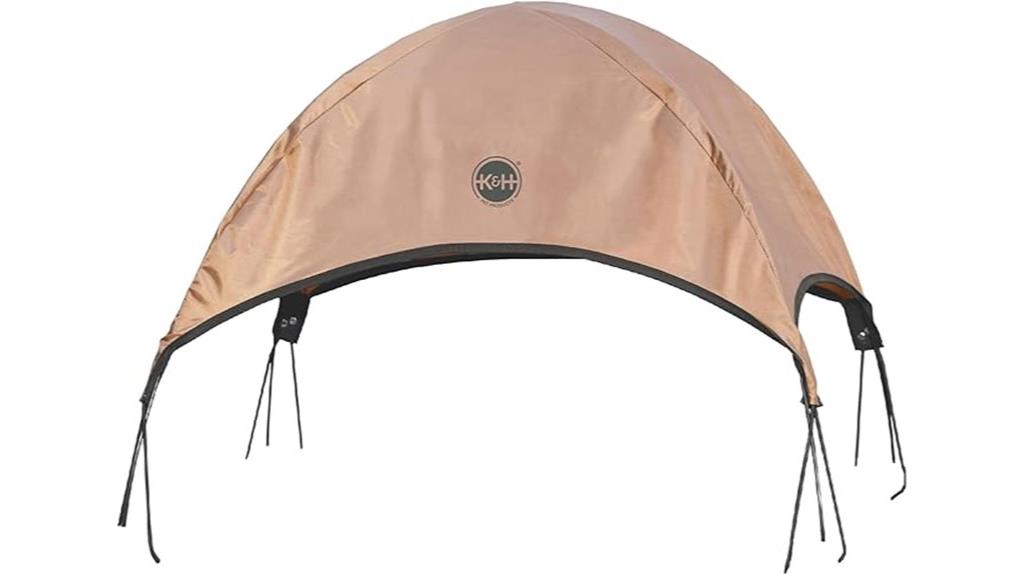 small tan pet cot