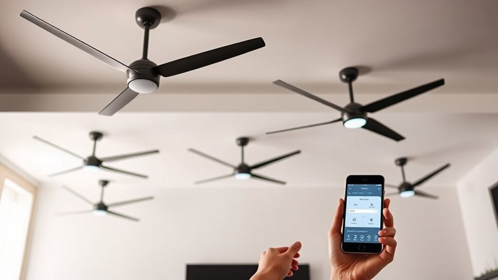 smart app controlled ceiling fans