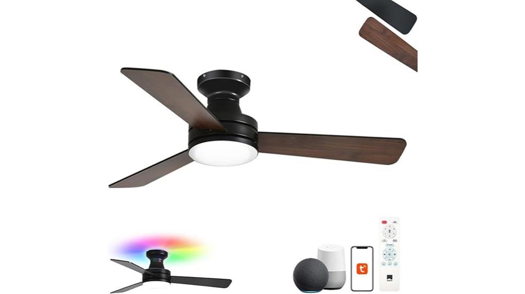 smart black ceiling fan