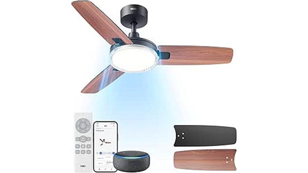 smart black ceiling fan