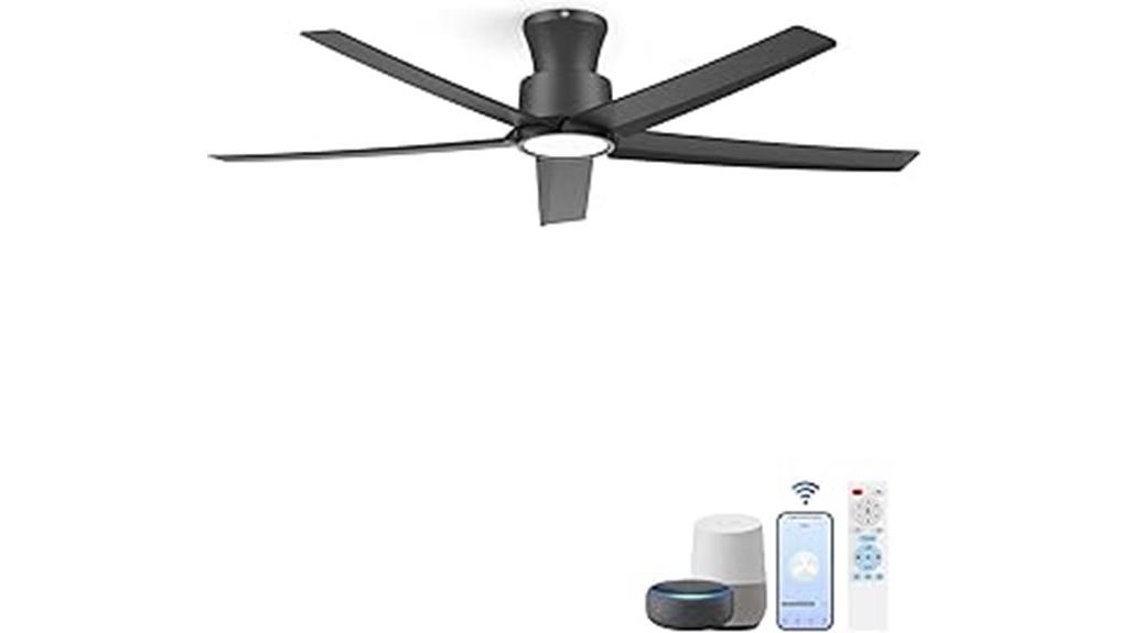smart black ceiling fan